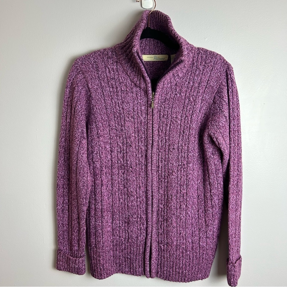 Penmans Vintage Pink Zip Up Knit Sweater Size Medium - Picture 3 of 12